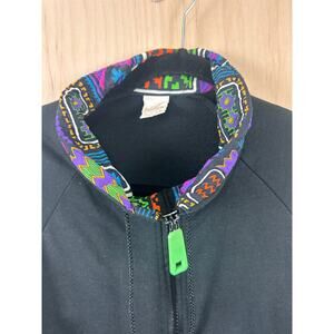 Vintage Jantzen Zip-Up Sweatshirt Jacket Mens Medium USA Made Geometric Trim